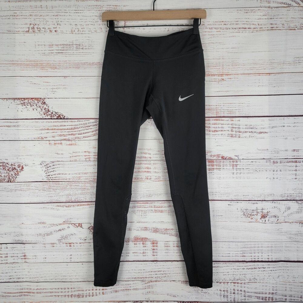 Nike Power Running Black  Women's Size XS 938664-010 Leggings Gym Run Fitness